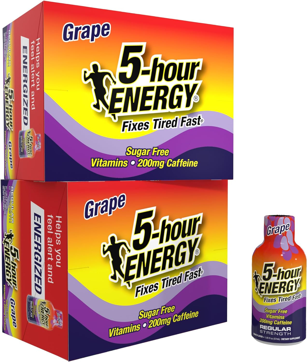 Extra Strength Energy Shot | Berry Flavor | 1.93 Oz. | 24 Count | Sugar-Free & Zero Calories | B-Vitamins & Amino Acids | 230Mg Caffeinated Energy Shot | Dietary Supplement