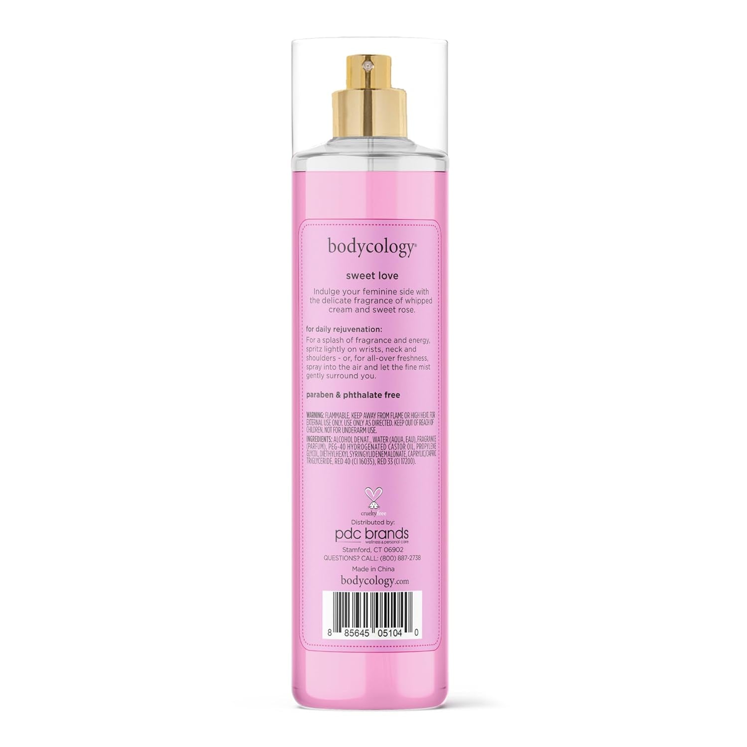 Long-Lasting Fragrance Body Mist, Sweet Love, 8 Fl Oz