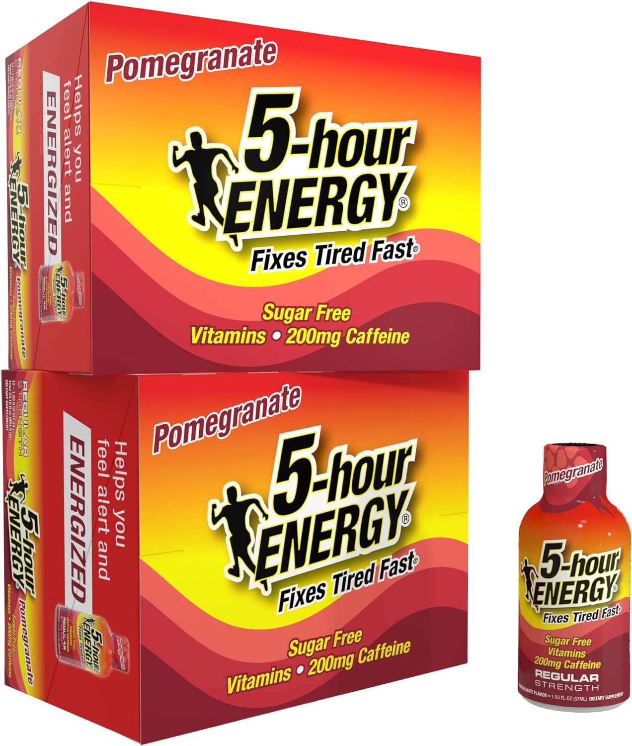 Extra Strength Energy Shot | Berry Flavor | 1.93 Oz. | 24 Count | Sugar-Free & Zero Calories | B-Vitamins & Amino Acids | 230Mg Caffeinated Energy Shot | Dietary Supplement