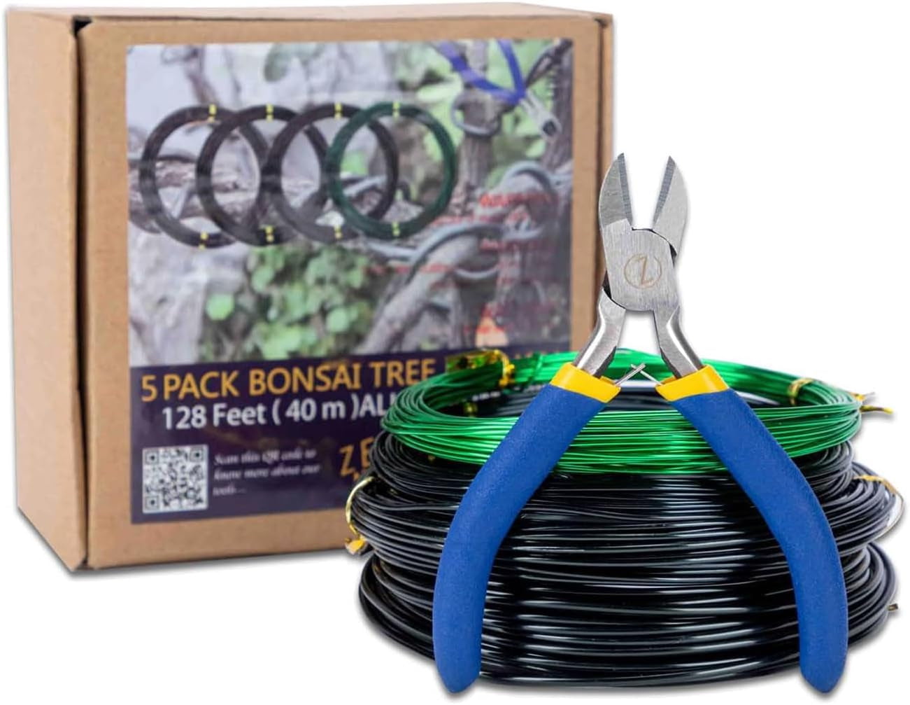 Bonsai Training Wire 4 Set - Total 128 Feet (32 Feet Each Size) 3 Size - 1.0MM, 1.5MM, 2.0MM - Corrosion and Rust Resistant by