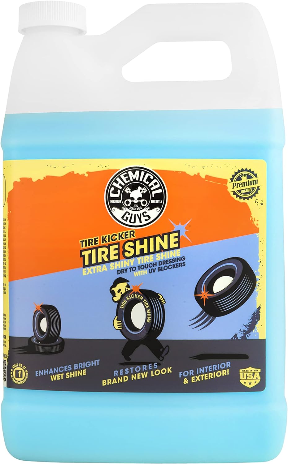 TVD11316 Tire Kicker Sprayable Extra Glossy Tire Shine (Works on Rubber, Vinyl & Plastic) Safe for Cars, Trucks, Motorcycles, Rvs & More, 16 Fl Oz