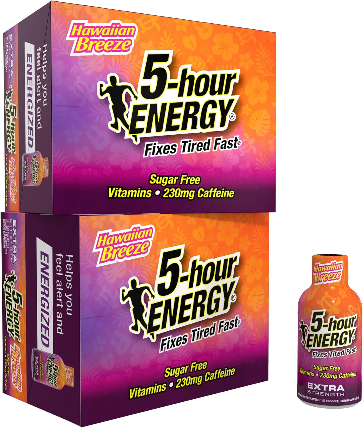 Extra Strength Energy Shot | Berry Flavor | 1.93 Oz. | 24 Count | Sugar-Free & Zero Calories | B-Vitamins & Amino Acids | 230Mg Caffeinated Energy Shot | Dietary Supplement