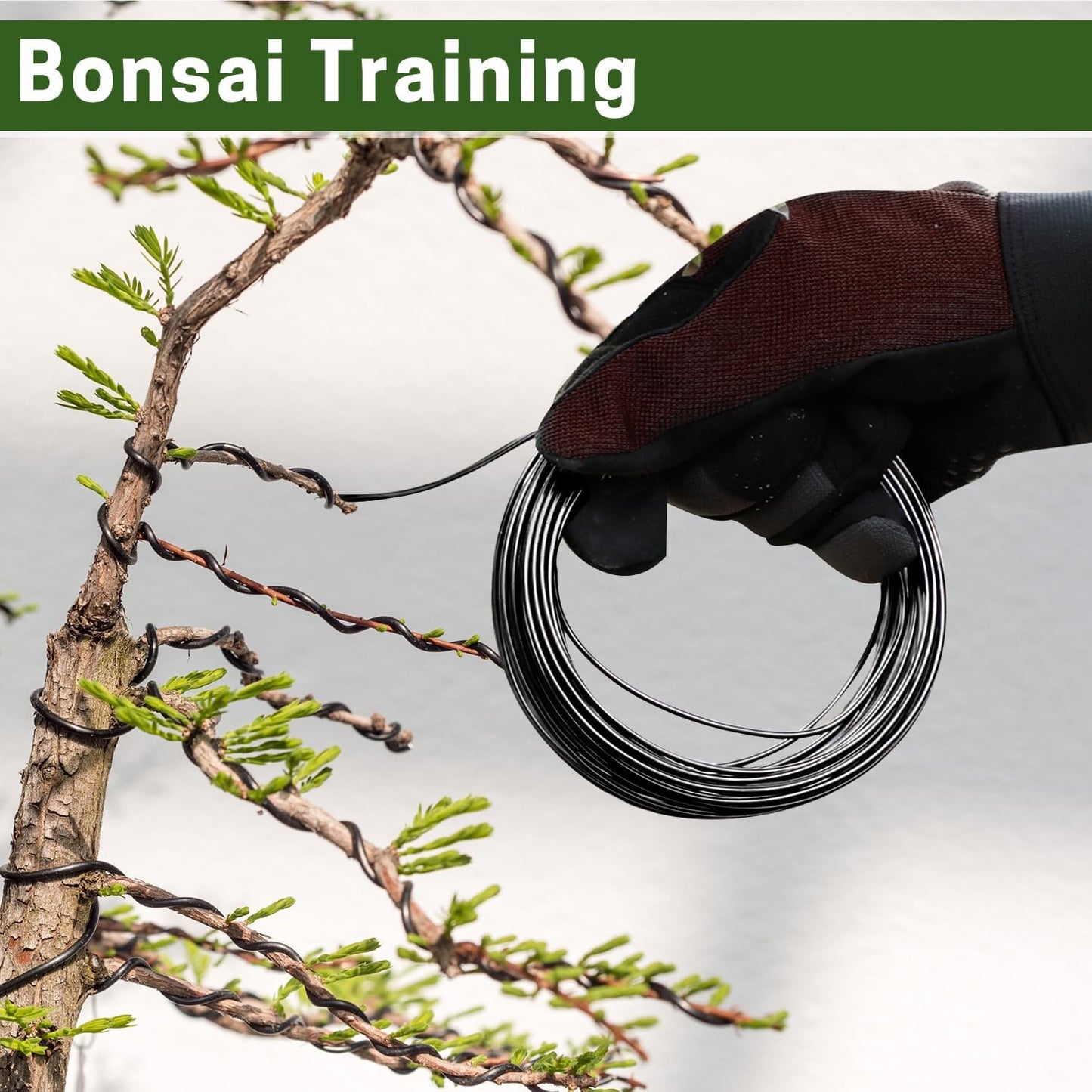 Bonsai Training Wire 4 Set - Total 128 Feet (32 Feet Each Size) 3 Size - 1.0MM, 1.5MM, 2.0MM - Corrosion and Rust Resistant by