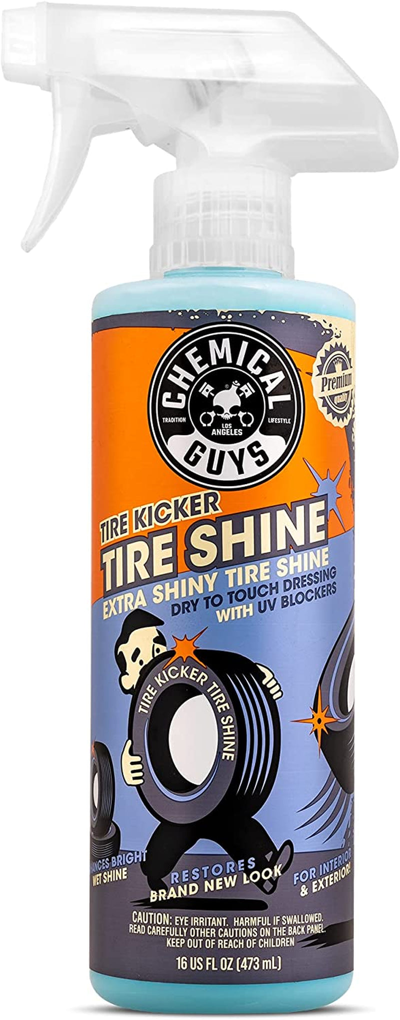 TVD11316 Tire Kicker Sprayable Extra Glossy Tire Shine (Works on Rubber, Vinyl & Plastic) Safe for Cars, Trucks, Motorcycles, Rvs & More, 16 Fl Oz