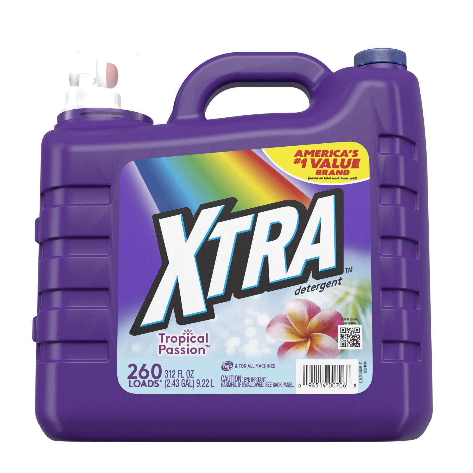 Xtra Tropical Passion 260 Loads Liquid Laundry Detergent 312 Fl Oz