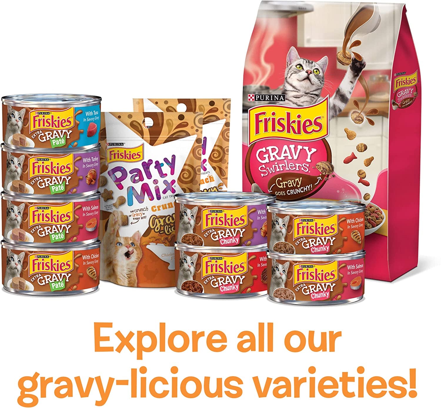 Purina  Gravy Wet Cat Food Variety Pack, Extra Gravy Chunky - (Pack of 24) 5.5 Oz. Cans