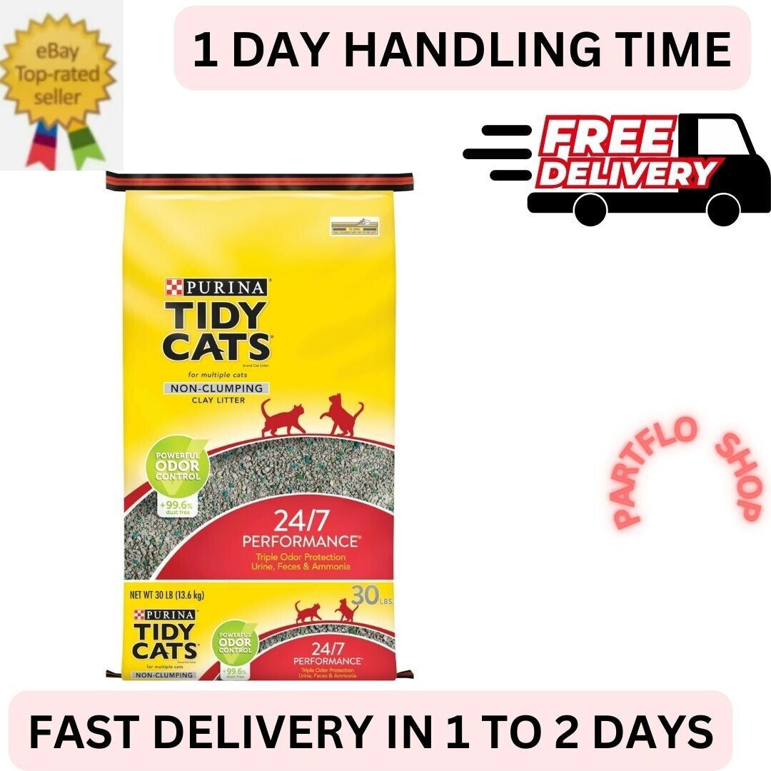 Purina Tidy Cats Non Clumping Multi Cat Litter, 30 Lb. Bag- 24/7 Performance