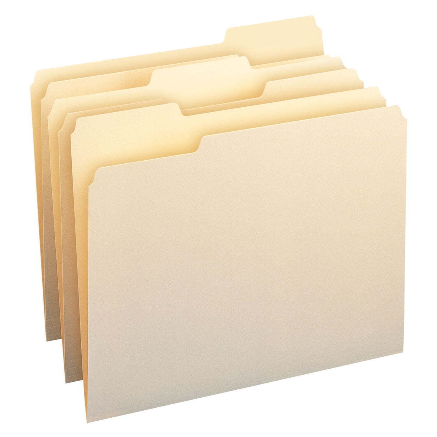 File Folders, 1/3 Cut Third Position, One-Ply Top Tab,Manila, Letter, 100/Box