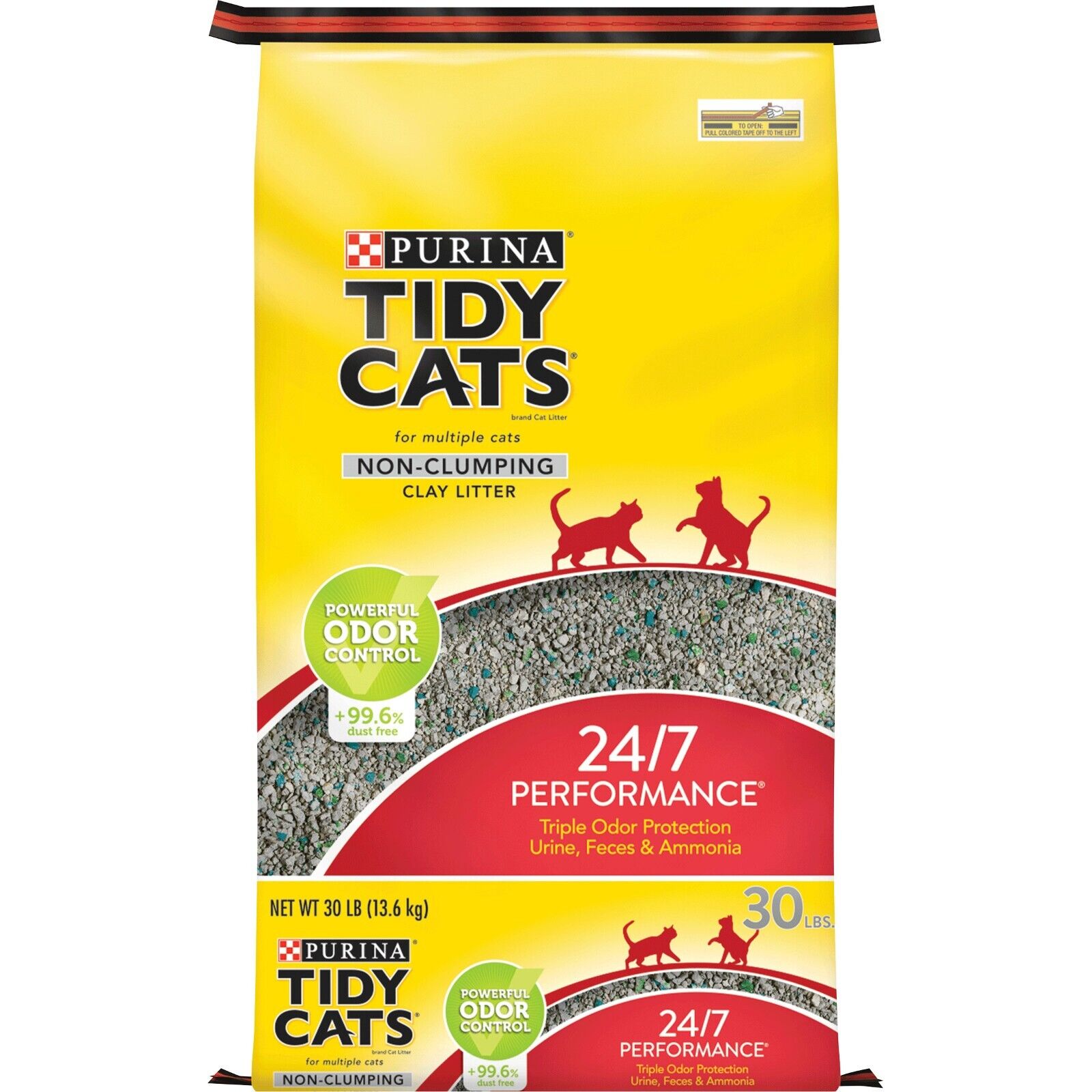 Purina Tidy Cats Non Clumping Multi Cat Litter, 30 Lb. Bag- 24/7 Performance